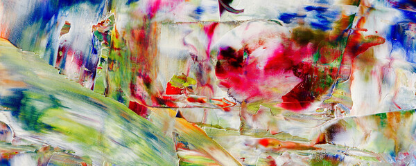 Color texture. Hand drawn oil painting on canvas. Abstract art background. Modern, contemporary art. Colorful canvas. Wall decor background	