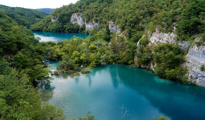 Fototapeta na wymiar Landscapes of Plitvice National Park, Croatia