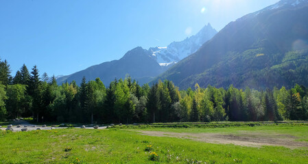 Chamonix am Mont Blanc in Frankreich 
