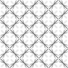 Fototapeta premium black and white seamless pattern repeated design ornament decoration floral flower damask style geometric elements tile texture textile fabric vector illustration