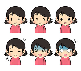 色々な表情の女性01
