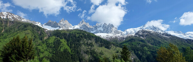 Fototapeta na wymiar Chamonix am Mont Blanc in Frankreich