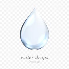 water drops vector data (Opaque type)
