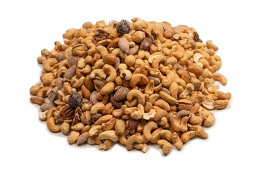 A group of almonds, pistachios, walnuts, macadamia, cashews.