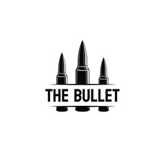Bullet ammo logo firearms modern gun design soldier weapon