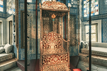 Topkapi Palace inside decoration Istanbul Turkey