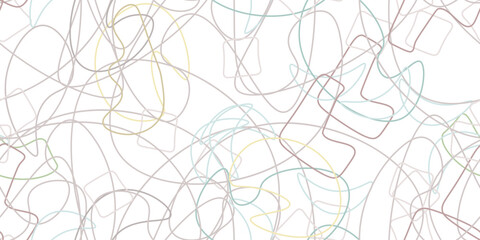 Chaotic Simple Seamless Pattern Textile One Line