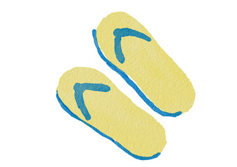 slipper Summer Set on transparent background