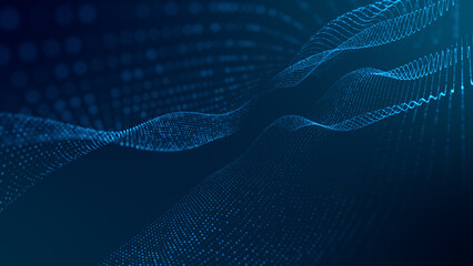 Abstract technology wave background concept.