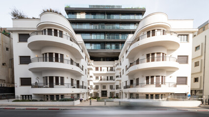 Tel Aviv, Israel - April 2, 2022: Modern residential building on HaYarkon 96 Street