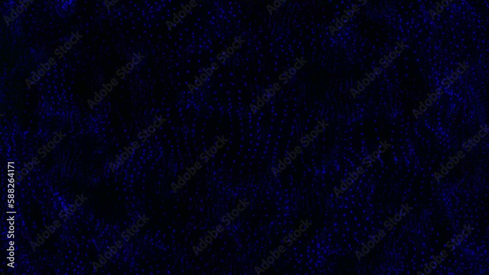 Aufkleber abstract futuristic background. dynamic particles dots wave flowing over dark. technology vector bac