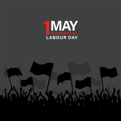 happy Labor Day On 1 May. Template for background, banner, card, poster. World labour day, concept , 3D illustration.