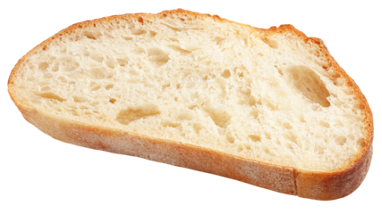 Ciabatta bread isolated on white background, full depth of field