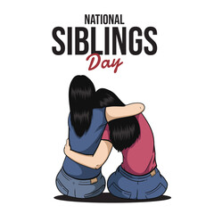 vector graphic of siblings day good for siblings day celebration.