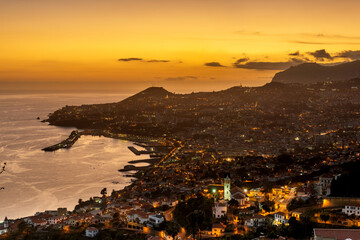 Cityscape Funchal Madeira Sunset