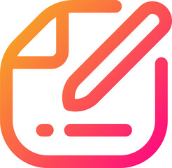 Edit icon in gradient colors. Register signs illustration.