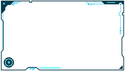 Blue Frame Modern Cyberpunk