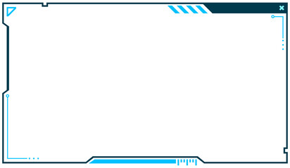 Blue Frame Modern Cyberpunk