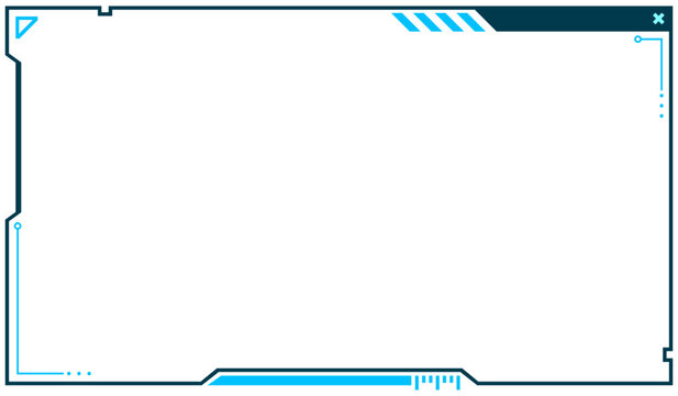 Blue Frame Modern Cyberpunk