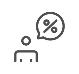 Credit rating related icon outline and linear symbol.	
