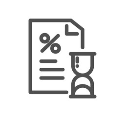 Credit rating related icon outline and linear symbol.	
