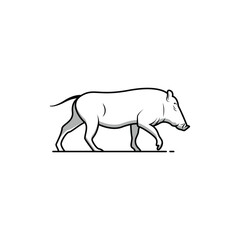 Wild boar icon isolated vector graphics