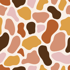 Organic shapes seamless pattern cute memphis style