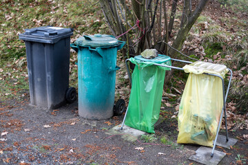 Containers for sorting garbage