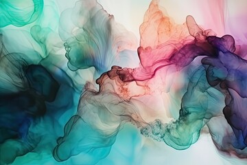 alcohol ink background with ethereal style, creative painting background with elegant look - Generative AI