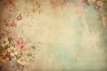 vintage background with parchment paper, retro, old-fashioned texture with classic, sentimental and nostalgic style - Generative AI