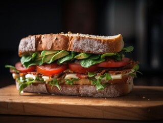A photo of a sandwich on the table