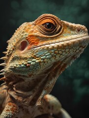 Obraz premium Lizard realistically photo portrait
