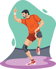 Sport isometric with sportsmen of ball, olympic games, competition, athletics isolated vector illustration