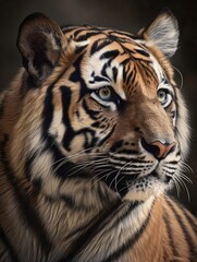 Fototapeta premium Tiger realistically photo portrait