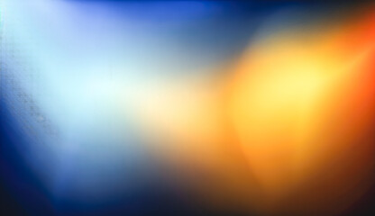 Abstract blurry smooth image of blue and yellow color, generative AI.