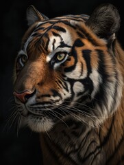 Fototapeta na wymiar Tiger realistically photo portrait generative ai