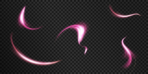 Magic light effect wind png festive isolated on transparent background. Bright comet png with sparkling stars and dust. Raiding in web design. PNG