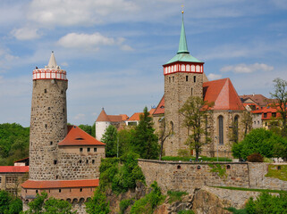Obraz premium Blick zur Bautzner Altstadt im Frühjahr