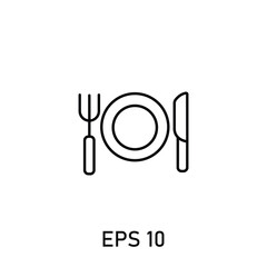 restaurant icon with fork