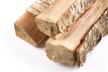 Stack of cut logs firewood