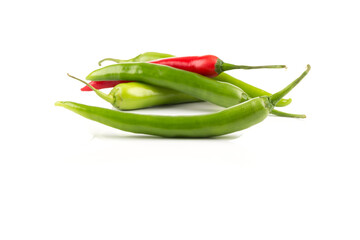 fresh green and red chili pepper