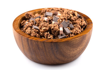 muesli with pieces of chocolate
