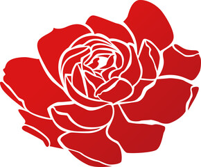Beautiful rose flower logo icon isolated on white background