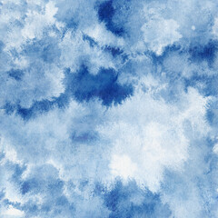 Watercolor texture background, seamless texture, hand painted, watercolor wash, splash, blue background, indigo, 