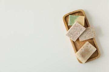 Soap - spa, beauty procedures and skin care concept, space for text