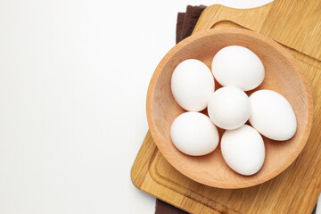 Ingredient for cooking - eggs, space for text