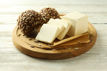 Concept of breakfast, eat food with butter