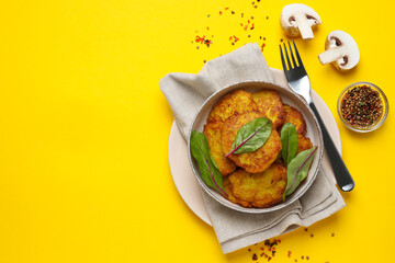 Tasty food concept - potato pancakes, delicious homemade food