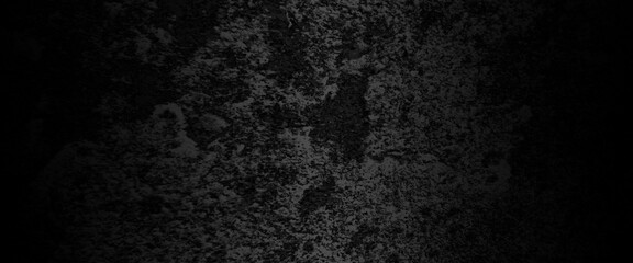 Abstract structured black concrete wall background, scary black grunge goth design. horror black background, Slightly light black concrete cement texture for background.	