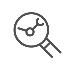 Engine optimization related icon outline and linear symbol.	
